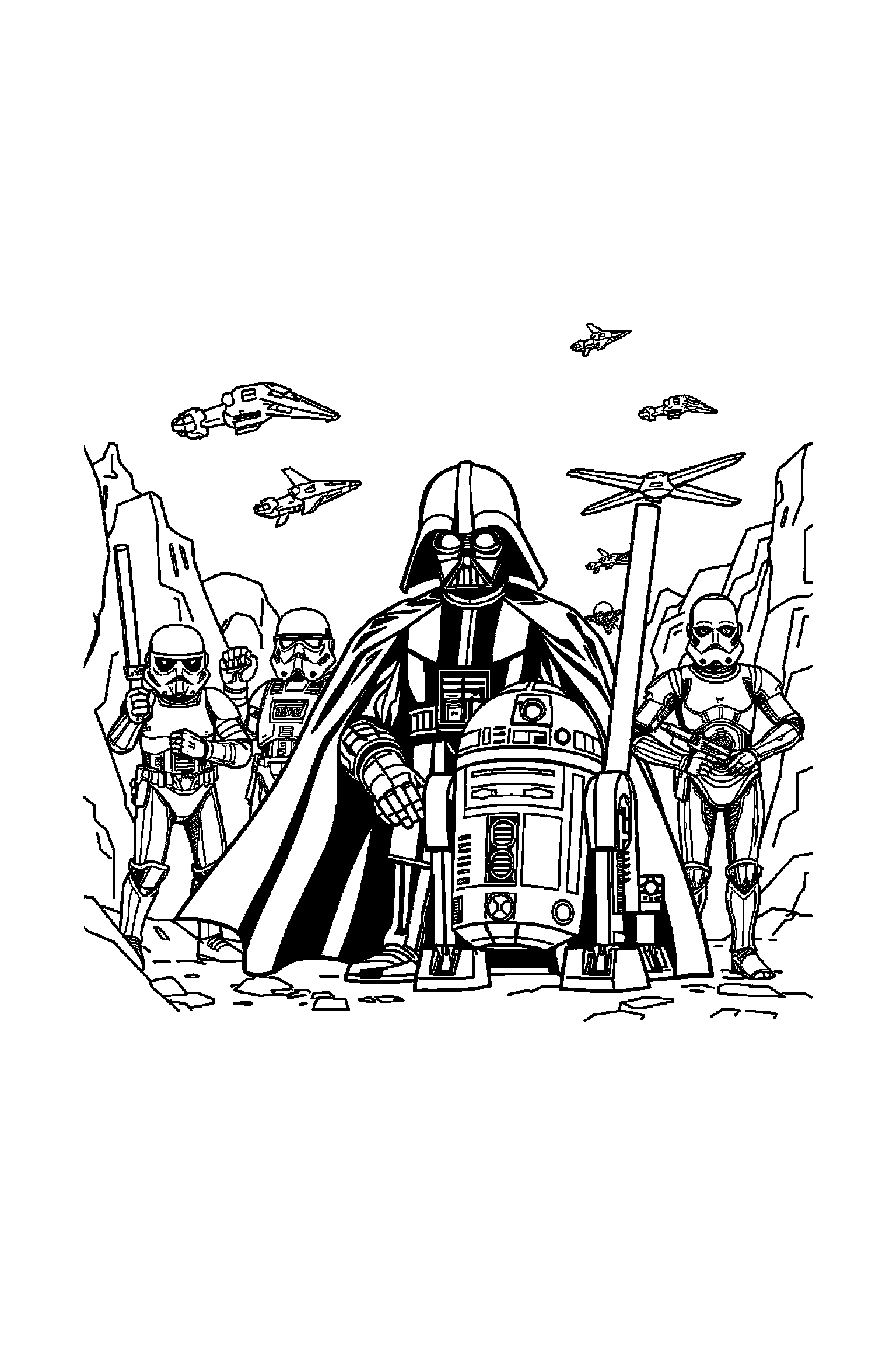 Coloriage Star Wars gratuit à imprimer - un Jedi avec un petit sourire timide Coloriage Star Wars gratuit à imprimer : un Jedi avec un petit sourire timide