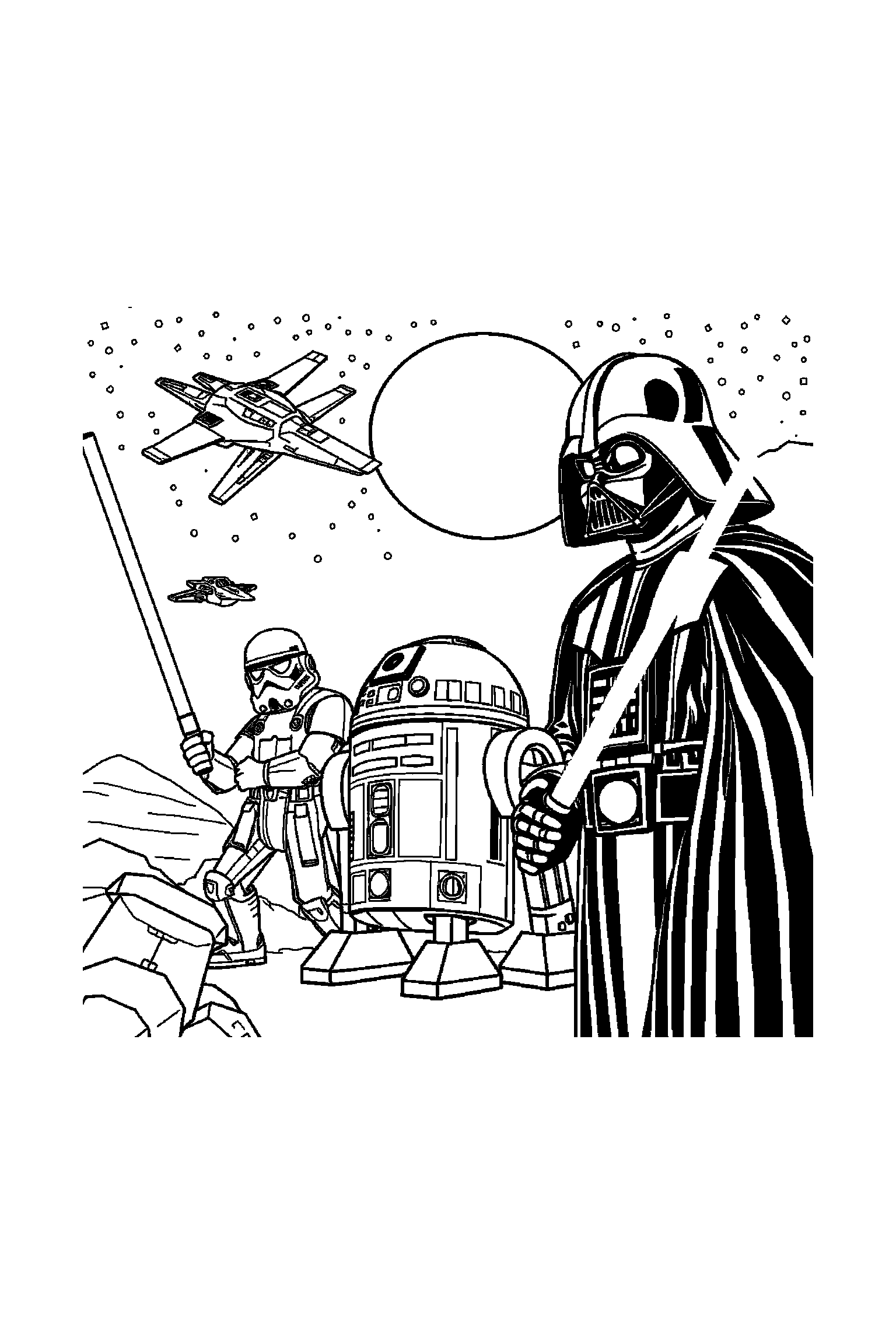 Coloriage Star Wars gratuit à imprimer - un pilote rebelle en mouvement avec des lignes simples Coloriage Star Wars gratuit à imprimer : un pilote rebelle en mouvement avec des lignes simples