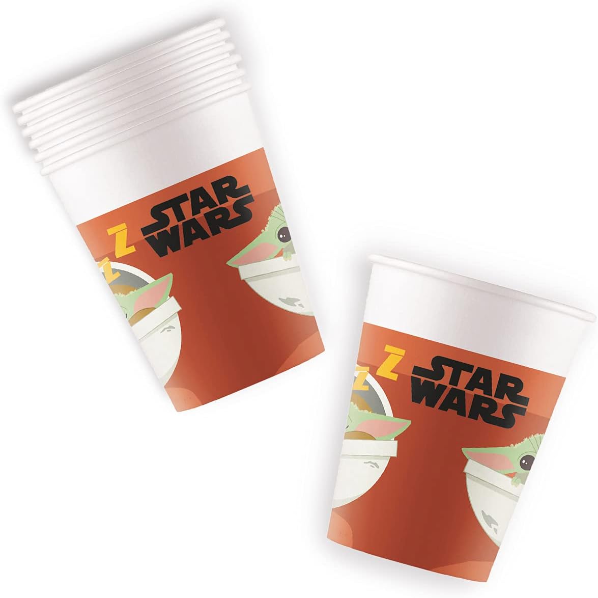 Gobelets Star Wars motif mandalorien, lot de 8 en papier 200 ml – Image 3