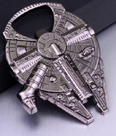 Décapsuleur Star Wars Han Solo en forme de Faucon Millenium, aspect acier inoxydable 60 x 48 mm – Image 4