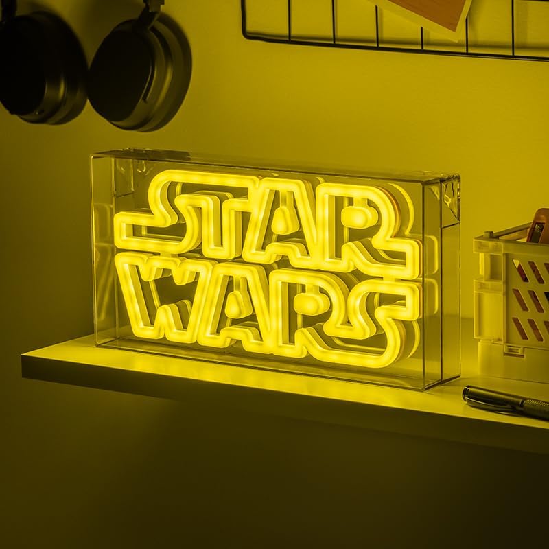 Lampe néon LED Star Wars jaune, autonome ou murale – Image 2