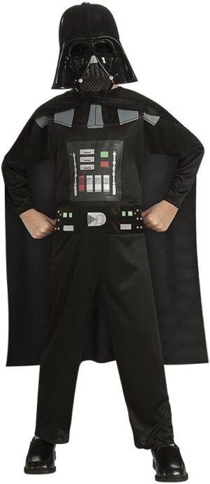 Déguisement Star Wars Dark Vador avec cape attachée et masque