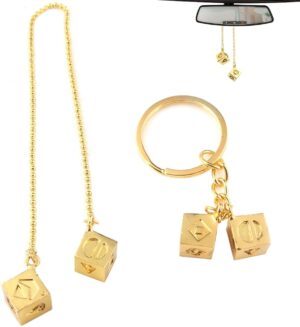Ensemble Star Wars Han Solo avec 2 porte-bonheur à dés en plaqué or