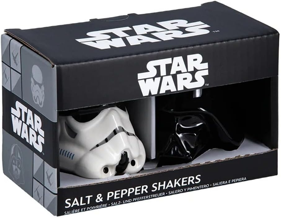 Salière et poivrière Star Wars en céramique Stormtrooper et Dark Vador