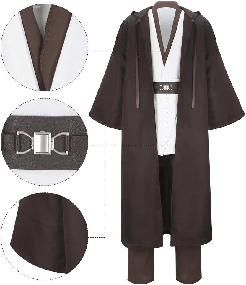 Costume Jedi Star Wars homme avec cape à capuche – Image 5
