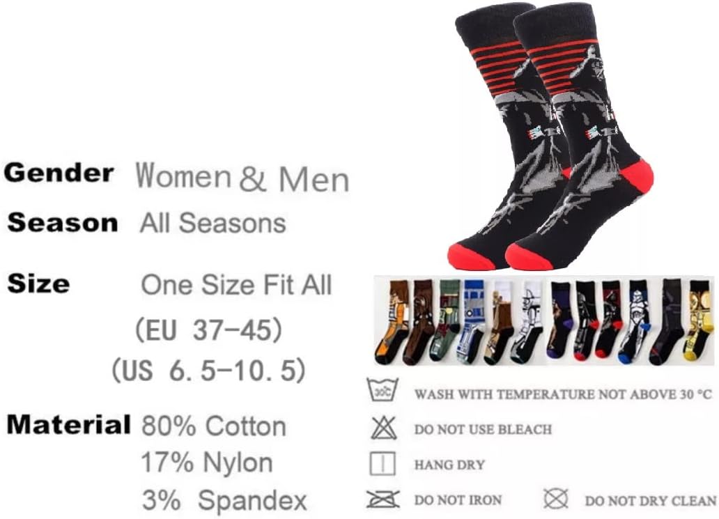Chaussettes Star Wars Dark Vador, R2D2 et Storm Trooper taille 37-45 – Image 3