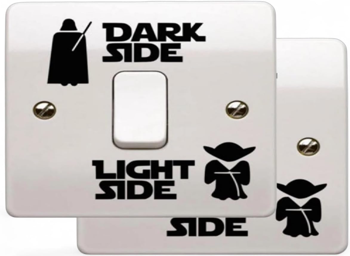 Stickers vinyle Star Wars Light & Dark Side pour interrupteurs et murs, lot de 2