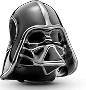 Pendentif Star Wars Dark Vader en argent sterling 925, métal noir et détails argentés