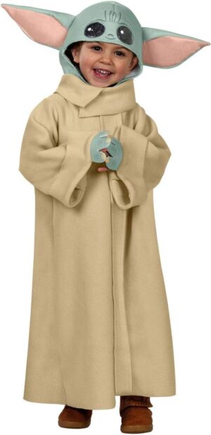 Costume Star Wars Bébé Yoda enfant avec manteau en polaire, 5-6 ans
