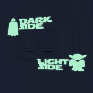 Autocollant STAR WARS fluorescent pour prise ou commutateur, taille 13