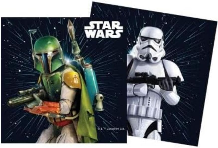 20 serviettes en papier Star Wars Galaxy noir 33 x 33 cm