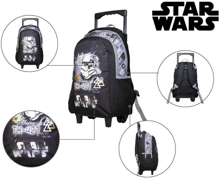 Sac à dos à roulettes Disney Star Wars Stormtrooper noir, 2 compartiments – Image 5