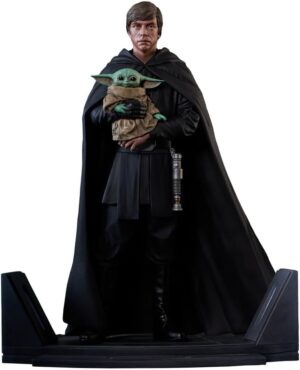 Statue Star Wars Luke Skywalker et Grogu Premier Collection 1/7