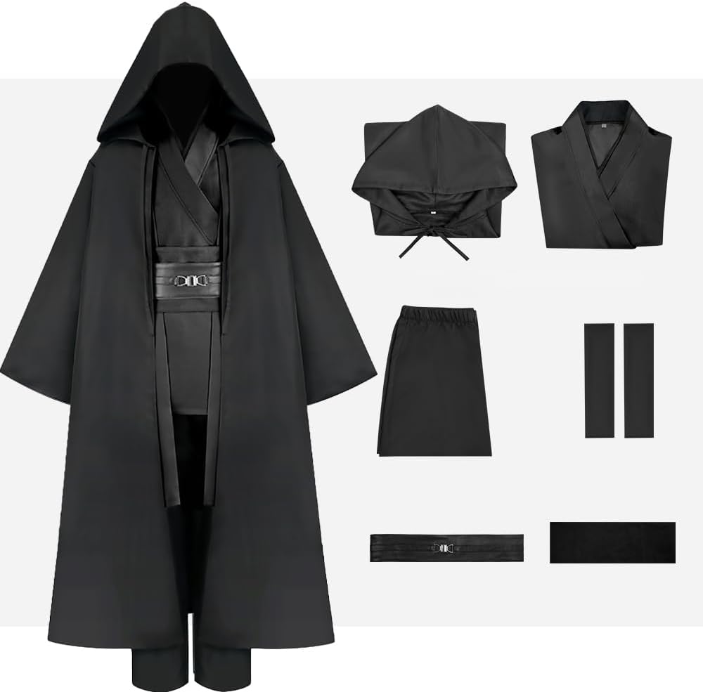 Costume Jedi Star Wars à capuche avec ensemble complet – Image 4