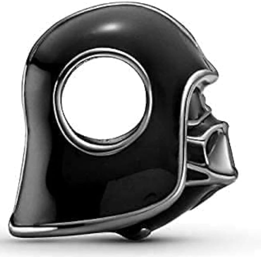 Pendentif Star Wars Dark Vader en argent sterling 925, métal noir et détails argentés – Image 3