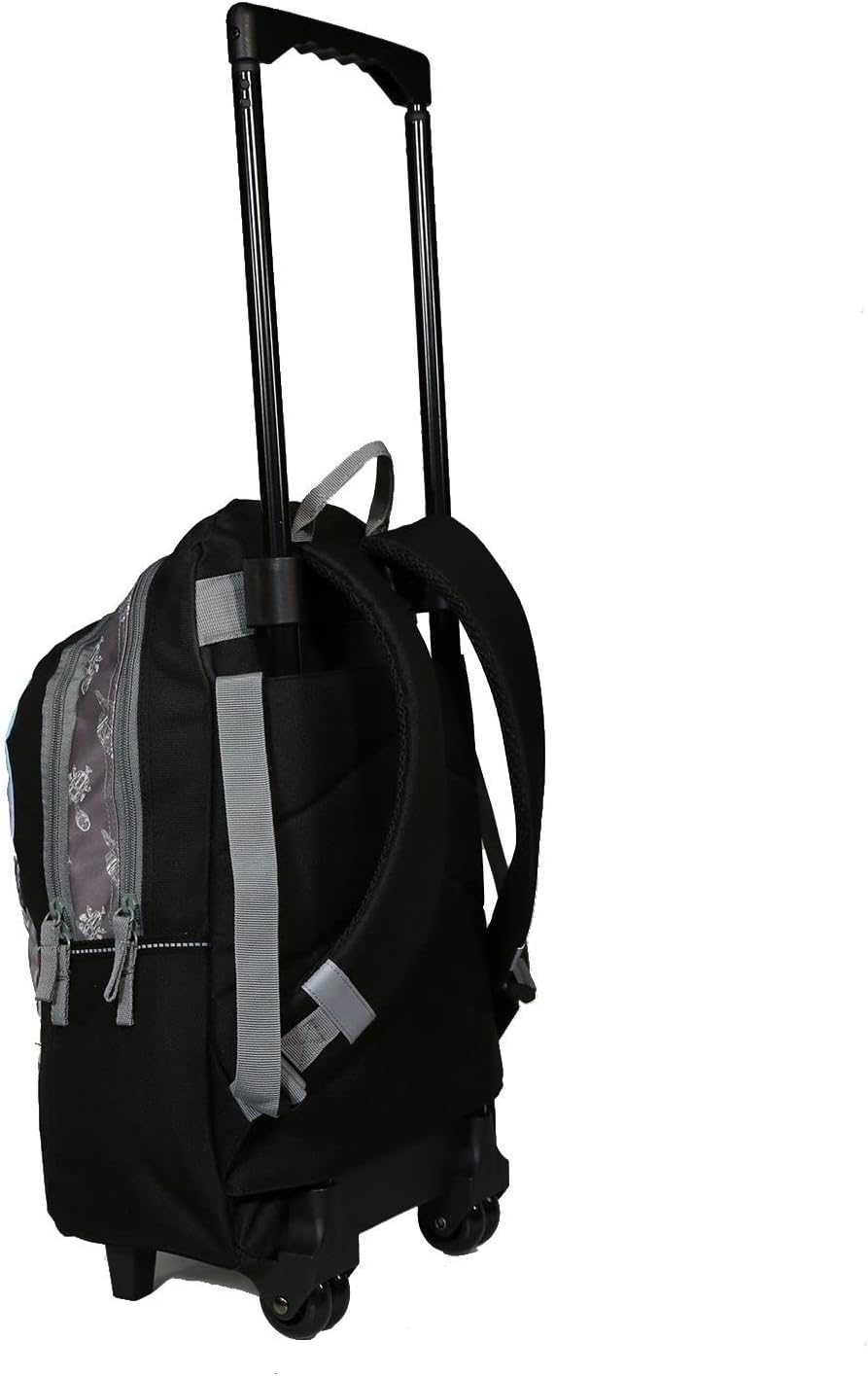 Sac à dos à roulettes 2 compartiments Star Wars The Mandalorian Baby Yoda noir et gris – Image 5