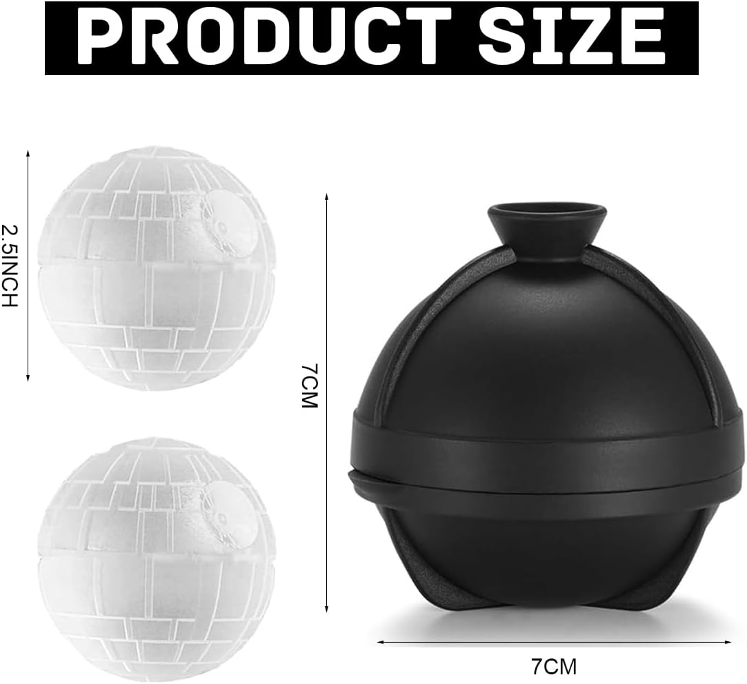 Moule à glaçons Star Wars Étoile de la Mort en silicone avec entonnoir, 7 cm – Image 2