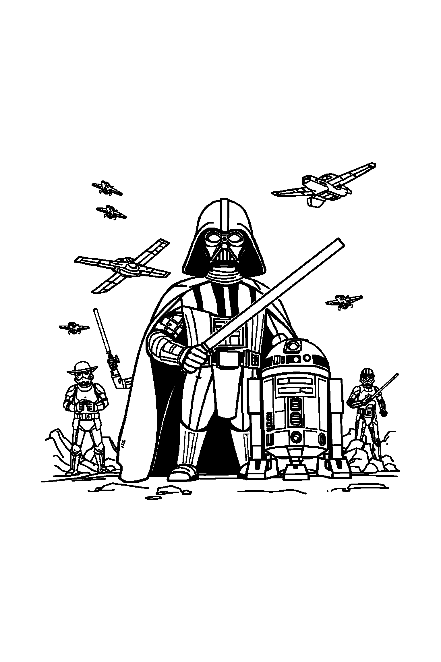 Coloriage Star Wars gratuit à imprimer - poster A4 détaillé de un Jedi avec mandala étoiles Coloriage Star Wars gratuit à imprimer : poster A4 détaillé de un Jedi avec mandala étoiles