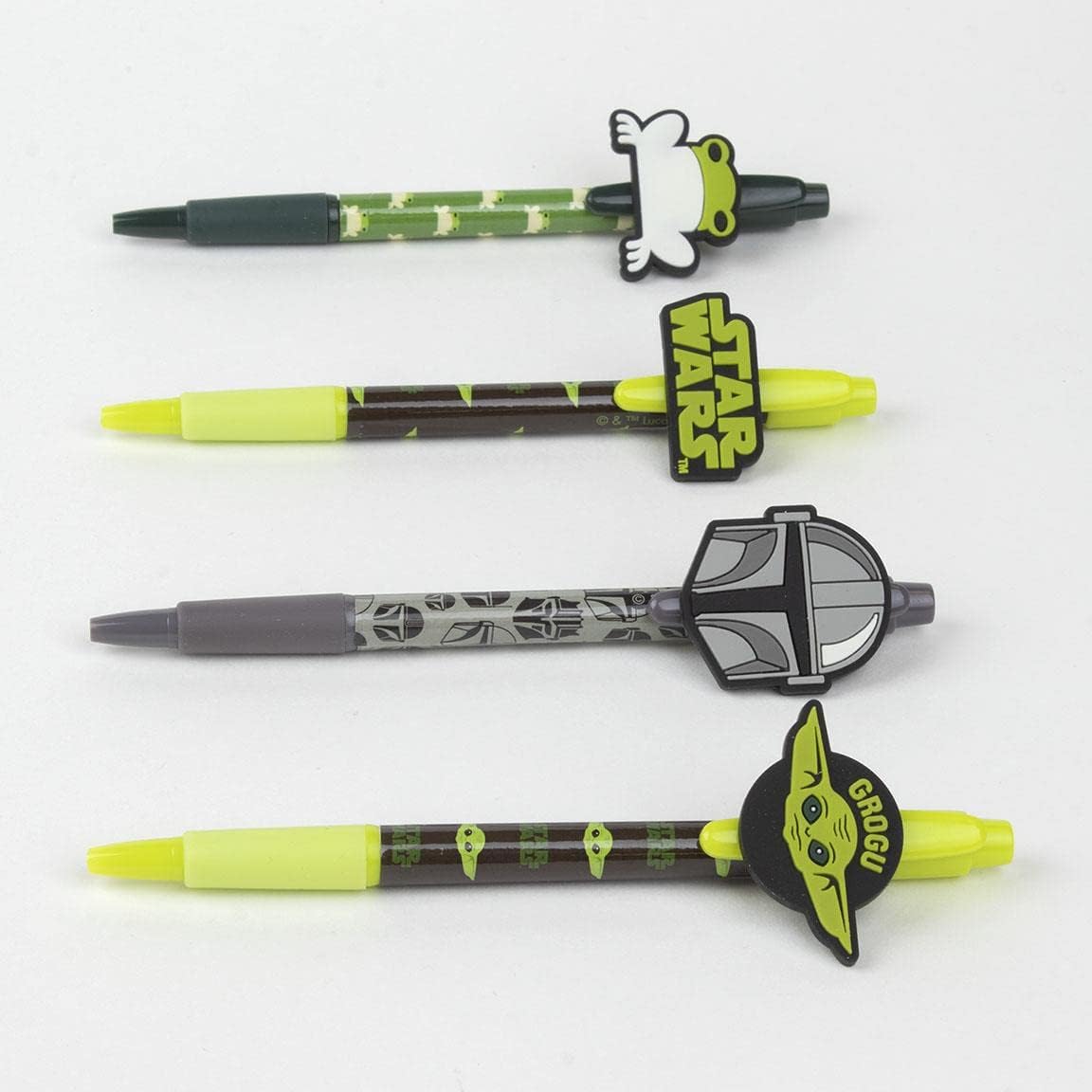 Star Wars The Mandalorian, lot de 4 stylos à bille noirs The Child – Image 2
