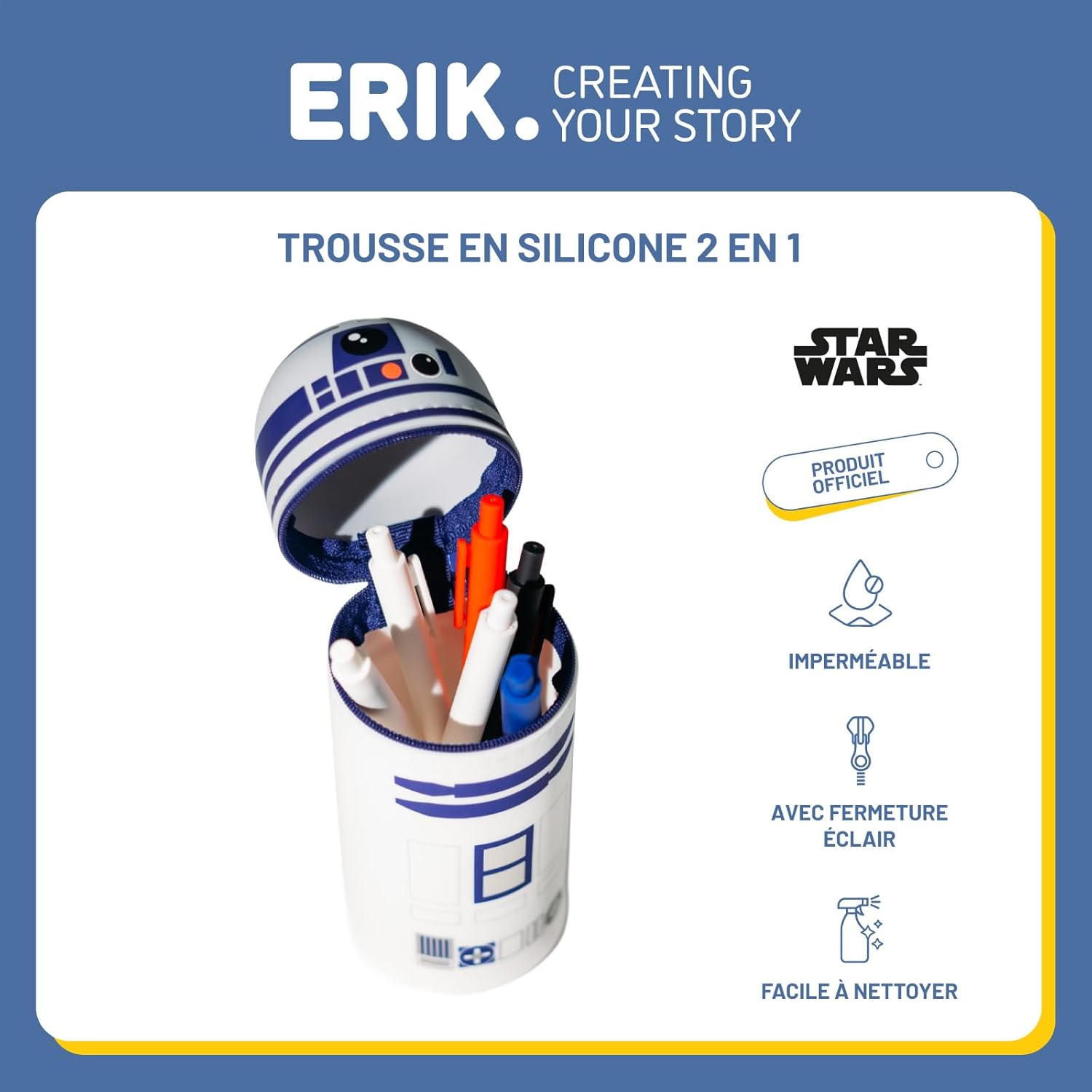 Trousse Star Wars R2-D2 3D extensible en silicone – Image 2