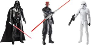 Pack Star Wars 3 figurines 30 cm Dark Vador, Stormtrooper et Dark Maul
