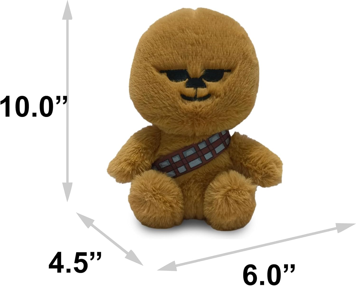 Peluche couineuse Star Wars Chewbacca chibi assis pour chien, 11,4 x 15,2 cm – Image 4