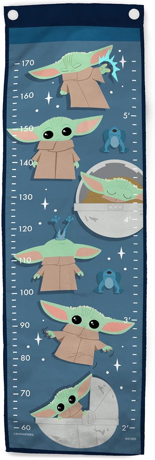 Toise Star Wars The Mandalorian avec Grogu 38x127 cm, 100% polyester