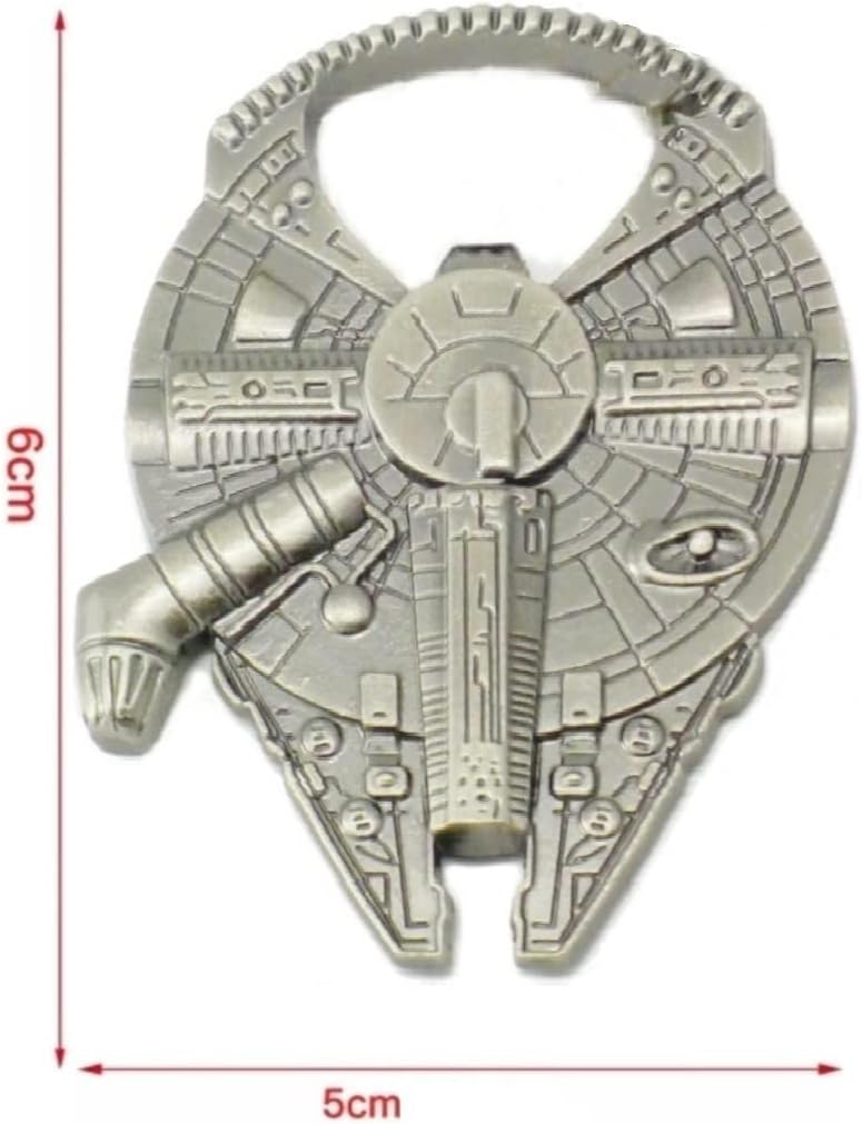 Décapsuleur Star Wars Han Solo en forme de Faucon Millenium, aspect acier inoxydable 60 x 48 mm – Image 5