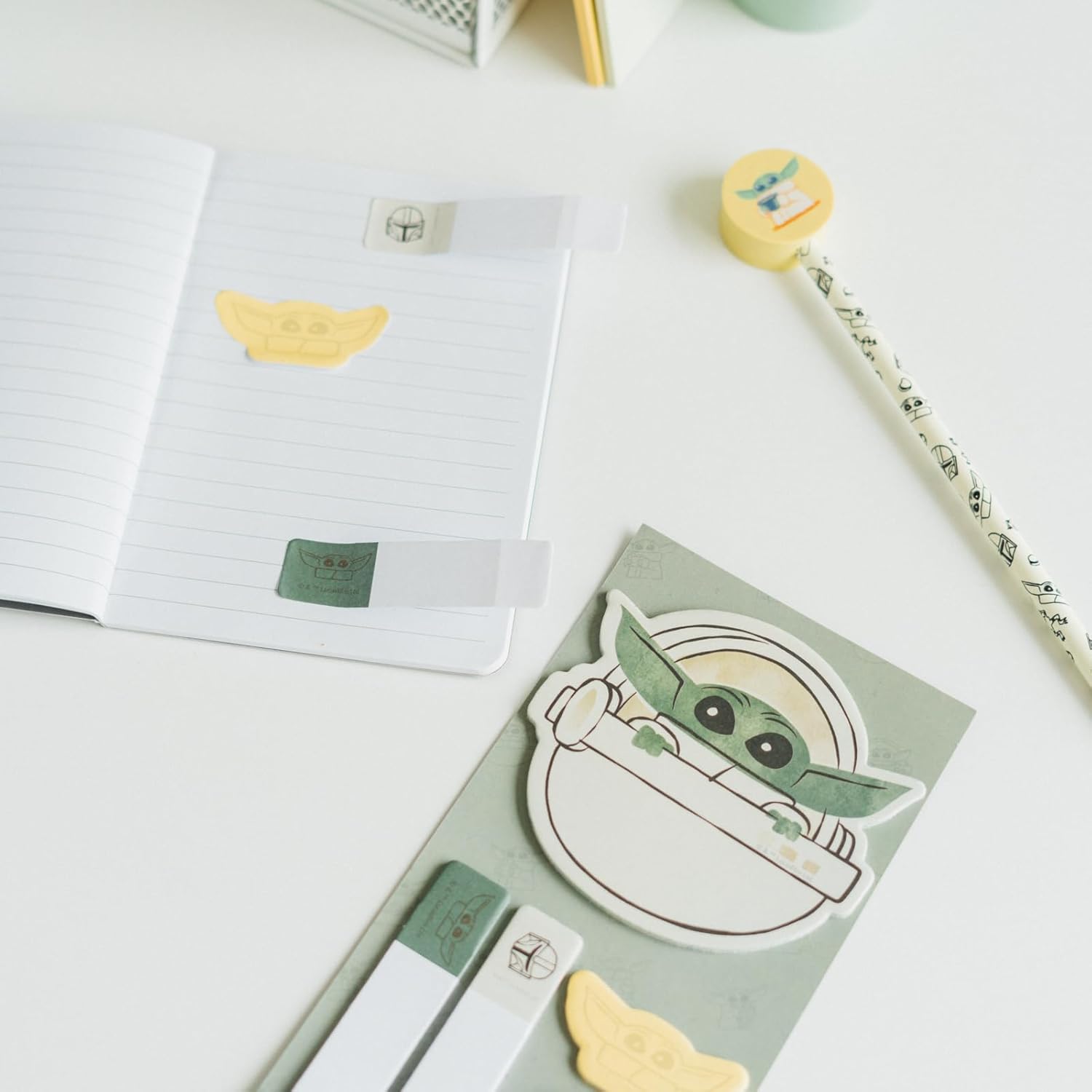 Set papeterie Star Wars Grogu avec 3 carnets A6 – Image 6