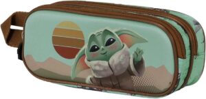 Trousse double 3D verte Star Wars The Mandalorian