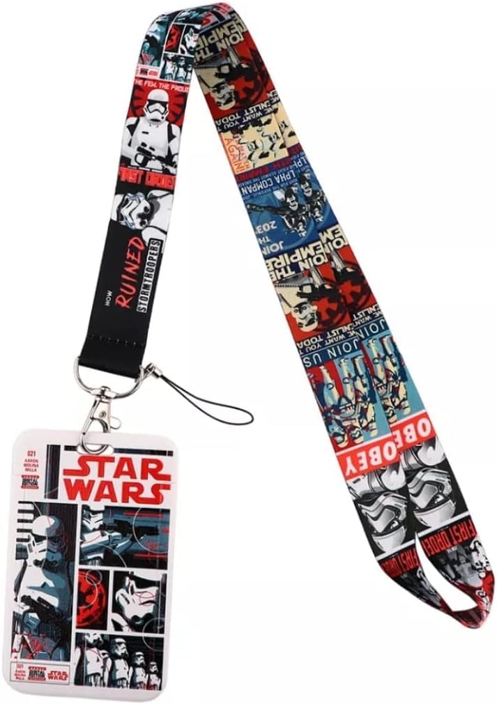 Porte-carte Star Wars transparent avec lanière tour de cou