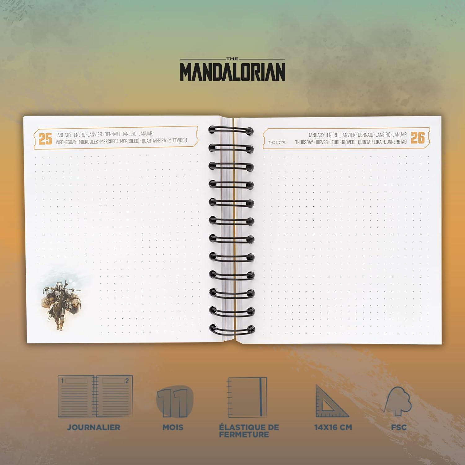 Agenda journalier Star Wars The Mandalorian 2022 2023 pour collège et lycée – Image 2