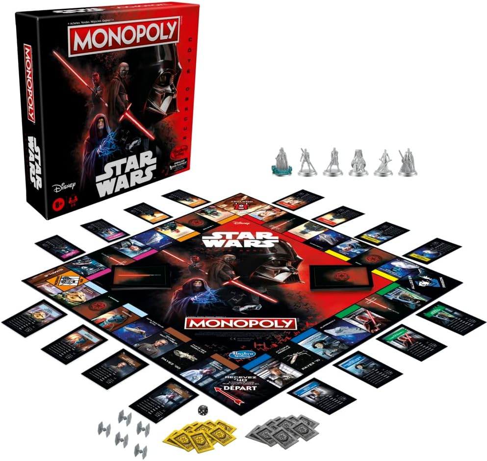 Monopoly Disney Star Wars côté obscur avec 6 pions en zinc – Image 4