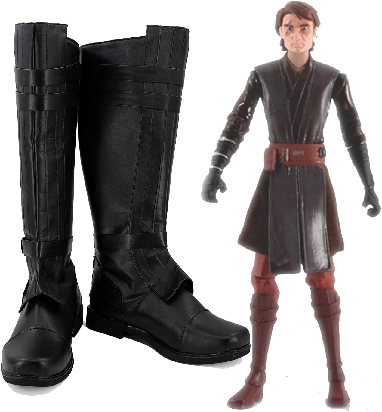 Bottes Star Wars Anakin Skywalker noir/marron pour costume – Image 4