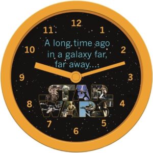 Réveil Star Wars moderne à quartz 12,7 cm « Il y a longtemps »