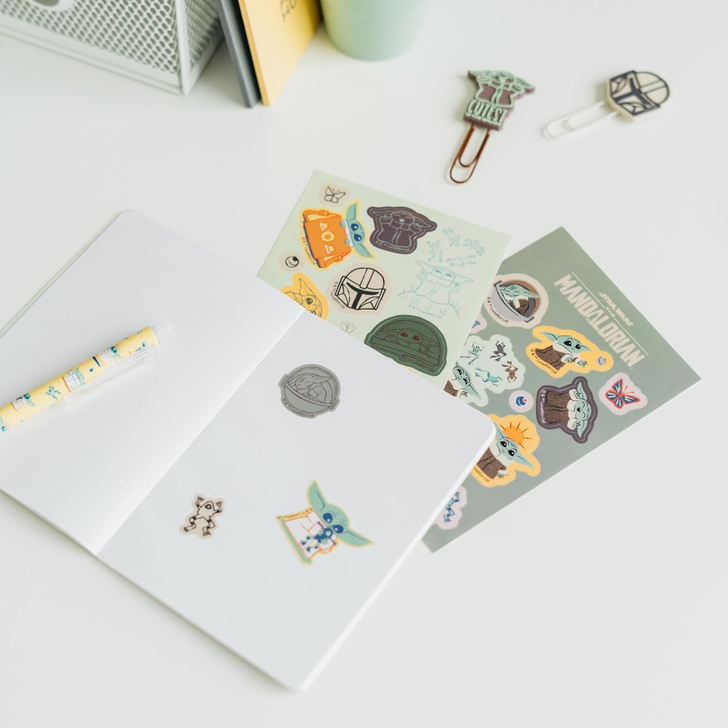 Set papeterie Star Wars Grogu avec 3 carnets A6 – Image 7