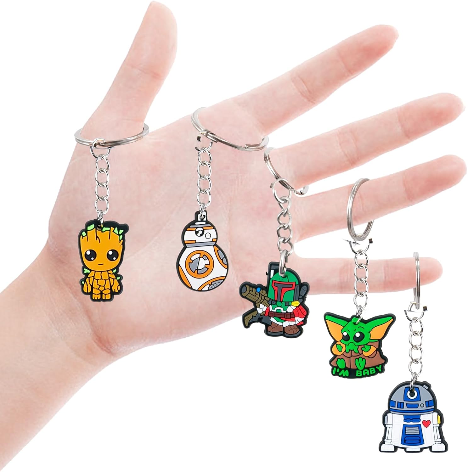Lot de 10 porte-clés Yoda Star Wars 3D style B – Image 5