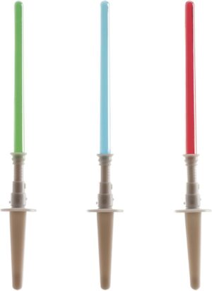 Cake topper Star Wars sabres laser en PVC, lot de 3