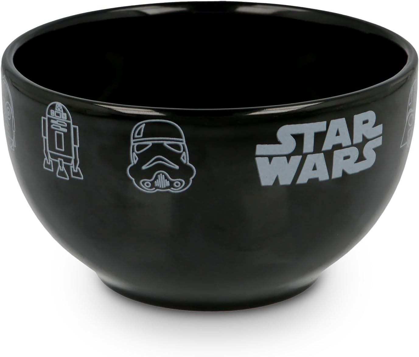 Bol Star Wars noir 600 ML avec icônes Chewbacca, R2-D2, Yoda et Darth Vader – Image 6