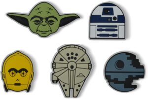 Pack 5 de breloques Crocs Star Wars multicolores unisexe