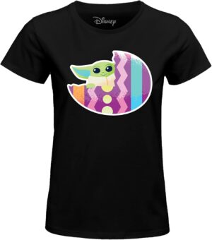 Crop top femme Star Wars Grogu Space Egg noir