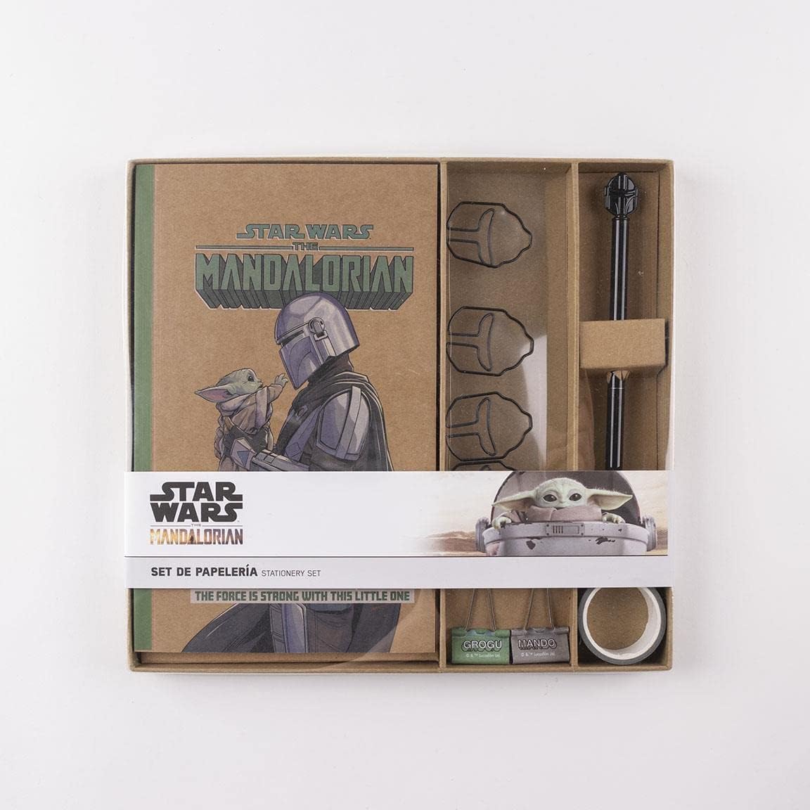 Set papeterie vert The Mandalorien & Baby Yoda avec stylo en métal – Image 6