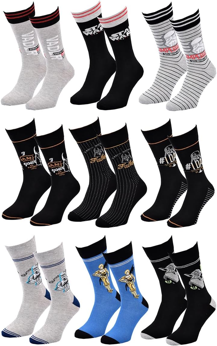 Pack de 9 chaussettes homme Star Wars en coton 43/46 – Image 4