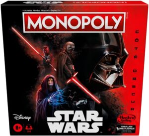 Monopoly Disney Star Wars côté obscur avec 6 pions en zinc