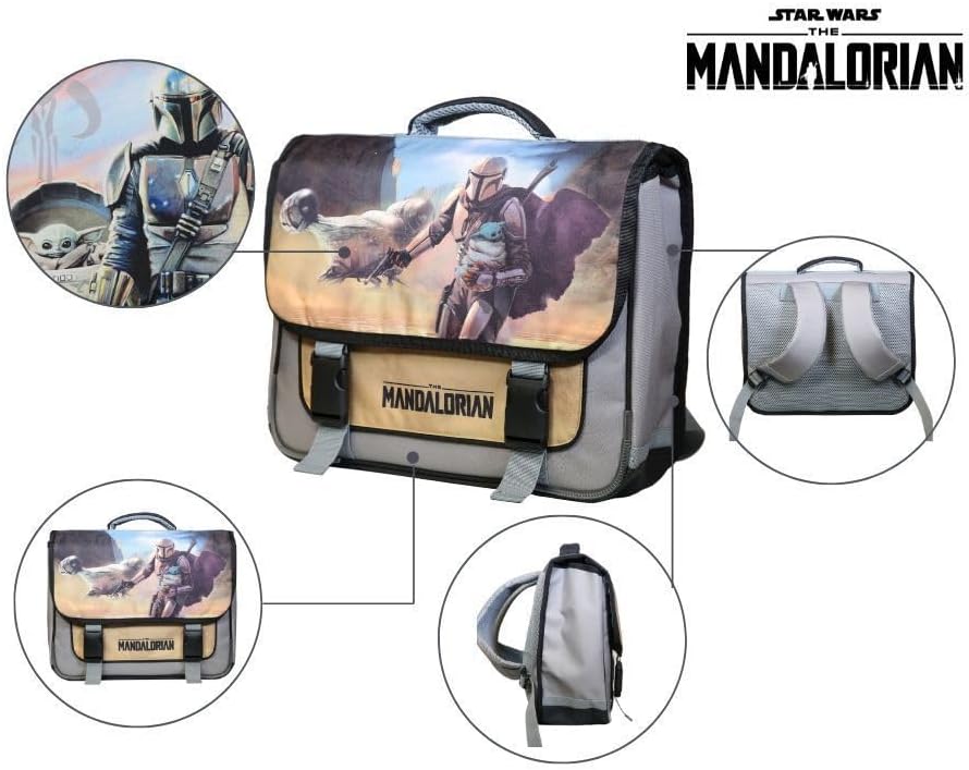 Cartable Baby Yoda Disney Star Wars / The Mandalorian 38 cm à 2 compartiments – Image 5