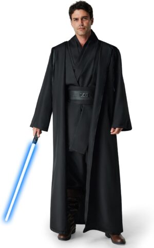 Costume Star Wars Jedi homme avec capuche et sabre bleu