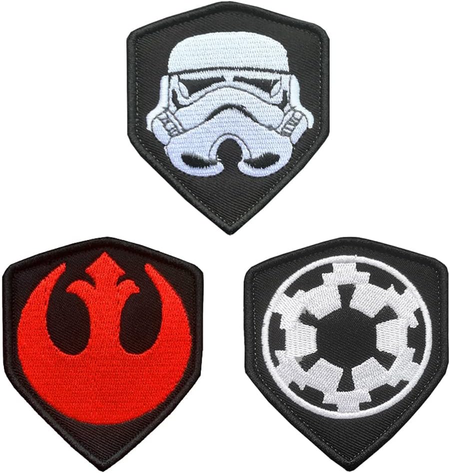 Lot de 3 écussons Star Wars Cible impériale et Ordre Jedi noir