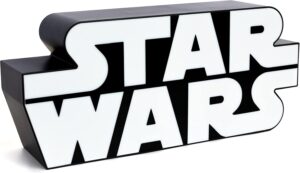 Lampe logo Star Wars noir et blanc avec effets lumineux