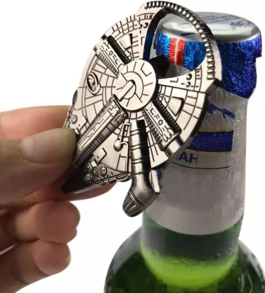 Décapsuleur Star Wars Han Solo en forme de Faucon Millenium, aspect acier inoxydable 60 x 48 mm – Image 2