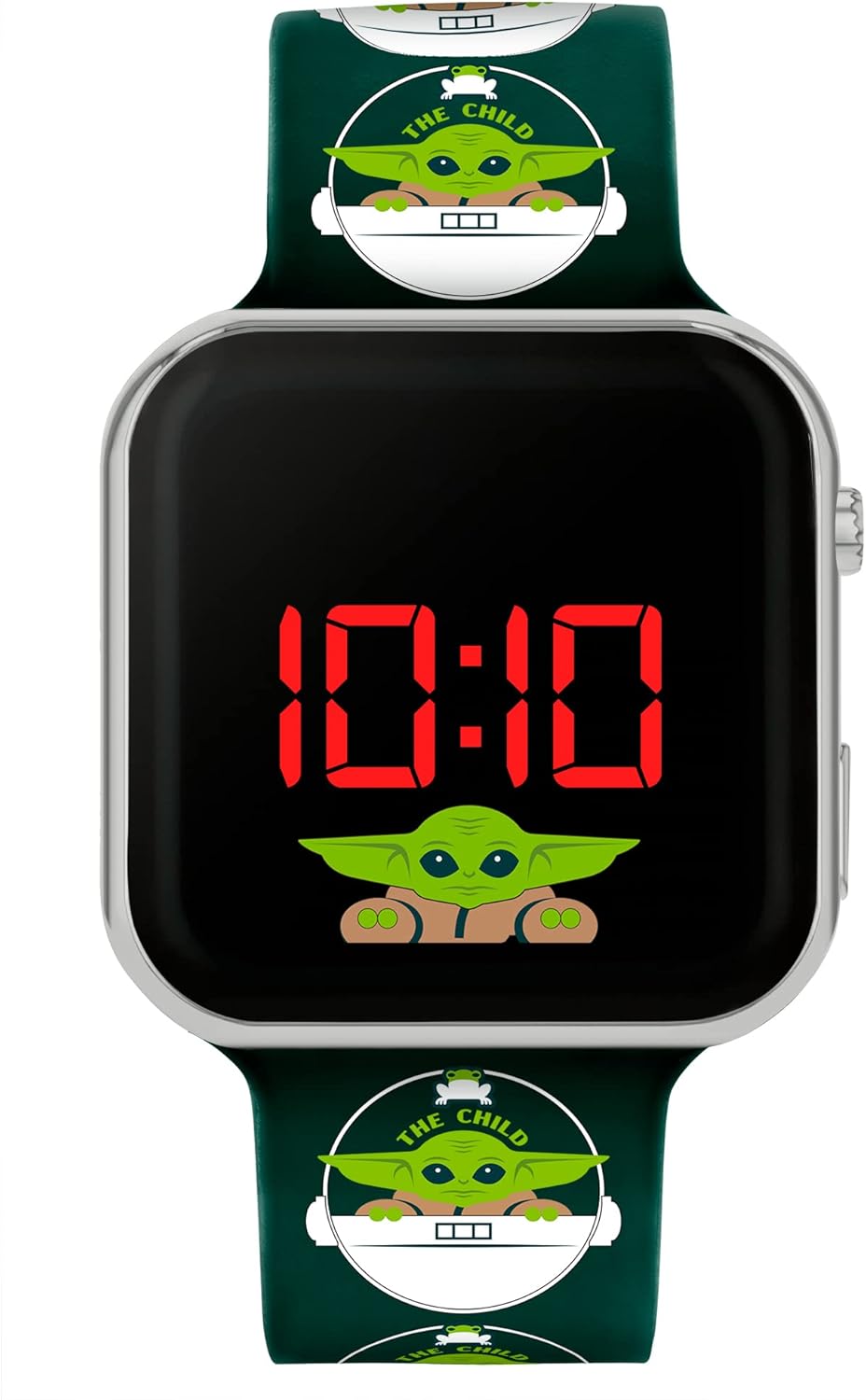 Montre bracelet garçon Star Wars Baby Yoda LED noir et vert 4034